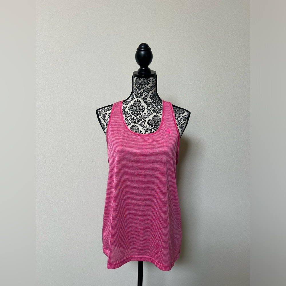 adidas Women's Vibrant Pink Racerback Tank Top L